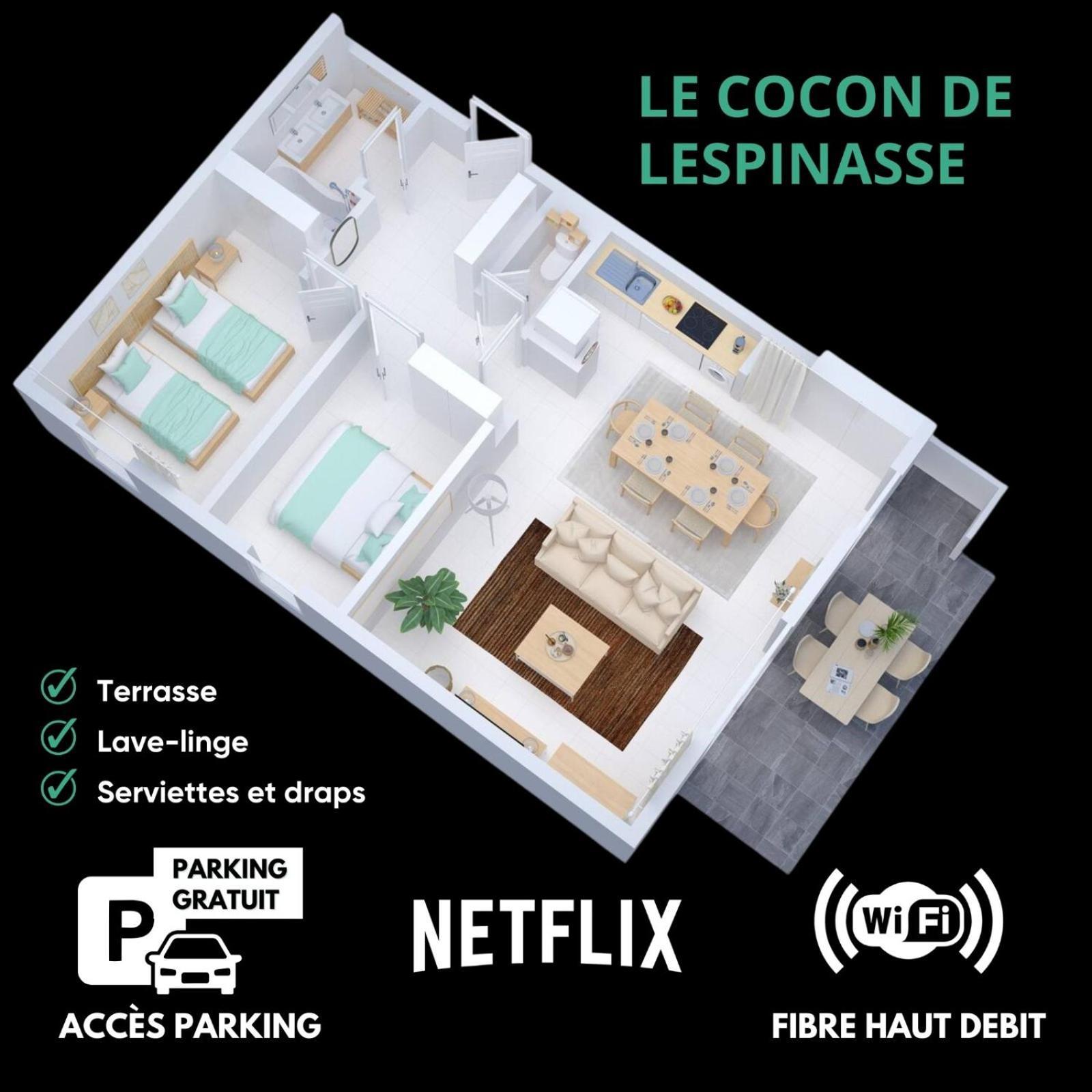 Le Cocon De Lespinasse - Parking - Checkin Autonome Apartment Luaran gambar